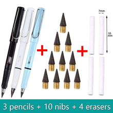 Load image into Gallery viewer, 17pcs/Set Infinity Pencils No Sharpening Eternity Pencils No Ink Kawaii Unlimited Pens Art Supplies School Stationery Eraser artist craft
