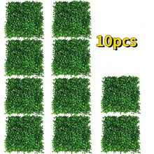 Load image into Gallery viewer, Artificial Flowers Boxwood Panels Topiary Hedge Plant 25x25cm Screen UV Protected Greenery Wall Grass Wall Panel crafting material privacy screen DIY
