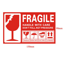 Load image into Gallery viewer, 50-100 Pieces Fragile Warning Label Sticker Logistics Accessories Hazard Warning Sign Handle With Care Keep Express Label Adhesive
