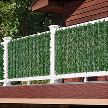 Load image into Gallery viewer, Artificial Ivy Hedge Green Leaf Fence Panels Faux Privacy Fence Screen for Home Outdoor Garden Balcony Decoration crafting material design art DIY
