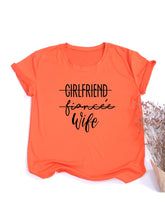 Load image into Gallery viewer, Girlfriend Fiance Wife T-Shirt Future Mrs Tee Engagement Gift Fiance Shirt Bachelorette Party Tops Trendy Casual Tshirts custom handmade print
