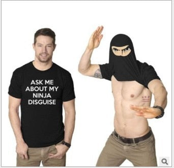 Ask Me About My Ninja Disguise T-Shirts Tees matching Interaction Game Tops for Men Tshirt Boy Shirts Clothing Kid custom handmade print design