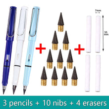 Load image into Gallery viewer, 17pcs/Set Infinity Pencils No Sharpening Eternity Pencils No Ink Kawaii Unlimited Pens Art Supplies School Stationery Eraser artist craft
