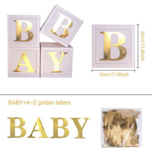 Load image into Gallery viewer, White Gold Letter Box Baby Shower Decor 1st Birthday Party supplies Decoration Kids Teddy Bear Baby Shower Supplies Gender Reveal 270-30CM
