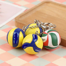 Load image into Gallery viewer, PVC Volleyball Keychain Gifts Beach Ball Sport Players Gift  bump spike set ace Mintonette wallyball baseline handball volley
