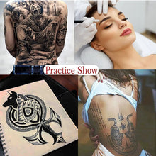 Load image into Gallery viewer, 5 Piece Tattoo Blank Practice Skin Eyebrow Pattern Paint Mixer Makeup Double Side Practice microblading ombre powder art craft supply tool body art moko mehndi tat
