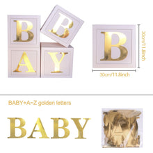 Load image into Gallery viewer, White Gold Letter Box Baby Shower Decor 1st Birthday Party supplies Decoration Kids Teddy Bear Baby Shower Supplies Gender Reveal 270-30CM
