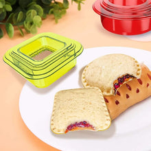 Load image into Gallery viewer, SandWich Cutter and Sealer Set For Kids Lunch Sandwhiches Decruster Maker Bread Toast Breakfast Making Mold crafting DIY tool supplies

