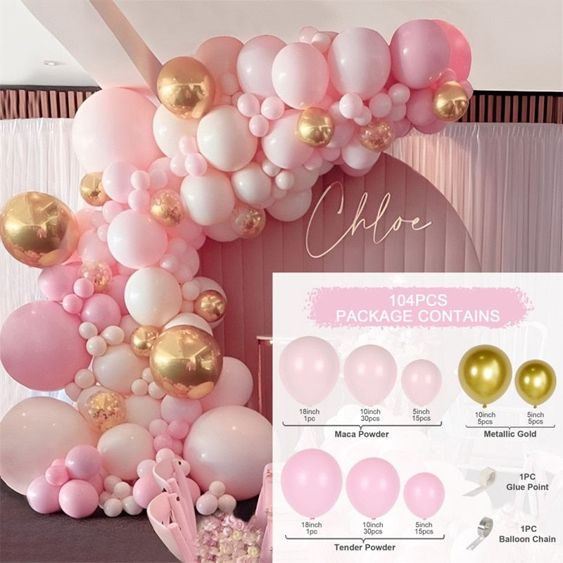 Balloon Arch Kit Garland Wedding Birthday Party Decoration Confetti Latex Balloons Gender Reveal Baptism Baby Shower Decorations quinceañera
