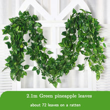 Load image into Gallery viewer, Artificial Plants Green Ivy Fake Leaves Garland Plant Wall Hanging Vine Home Garden Decoration Wedding Party Wreath Leaves 210cm crafting material
