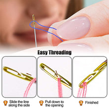 Load image into Gallery viewer, Side Hole Blind Sewing Needles Stainless Steel Elderly Self Threading Needles 3 Sizes Stitching Pin DIY Hand Sewing Needle 12 PIECE CRAFTING TOOLS
