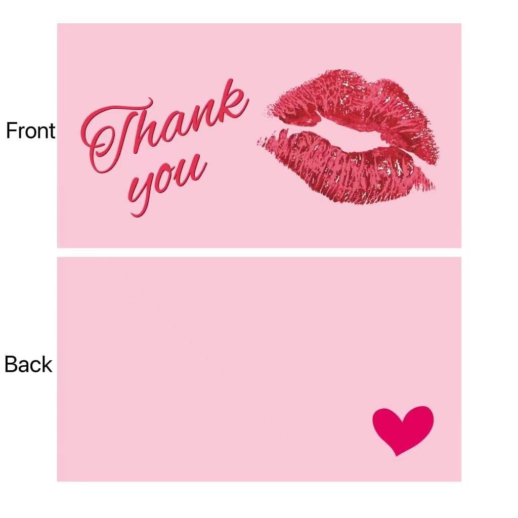 30 Pieces Pink Thank You Cards For Shipping Packaging Gift You are the Heart of My Business Cards  Wrapping Valentine's Day Wedding