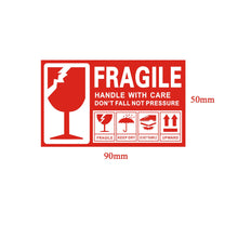 Load image into Gallery viewer, 50-100 Pieces Fragile Warning Label Sticker Logistics Accessories Hazard Warning Sign Handle With Care Keep Express Label Adhesive
