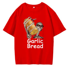 Load image into Gallery viewer, Garlic Bread Men T Shirt Graphic 100% Cotton  Unisex Summer Women Tshirts Loose Streetwear custom handmade print meme design
