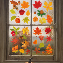 Load image into Gallery viewer, Autumn Window Clings for Glass  Autumn Clings for Windows Fall Window Stickers Thanksgiving Autumn Home Office Decorations art craft tool supply DIY
