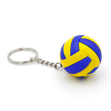 Load image into Gallery viewer, Leather Volleyball Keychain Mini PVC keychain bag car keychain Ball Key toy Holder Ring spike set ace Mintonette wallyball baseline handball volley
