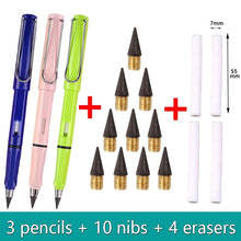 Load image into Gallery viewer, 17pcs/Set Infinity Pencils No Sharpening Eternity Pencils No Ink Kawaii Unlimited Pens Art Supplies School Stationery Eraser artist craft
