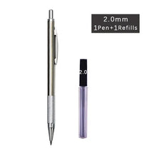 Load image into Gallery viewer, Mechanical Pencil Office School Writing Art Tools Metal Automatic Stationery crafting artist supplies 005mm 007mm 009mm 1.3mm 2mm 0.5mm .07mm .09mm
