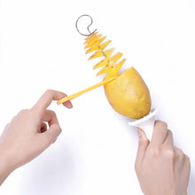Load image into Gallery viewer, Spiral Potato Cutter Twisted Slice Tower Whirlwind Cut Diy Creative Fruit And Vegetable Slicer For Kitchen crafting tool carnival food DIY spud potatoe
