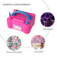Load image into Gallery viewer, Electric Balloon Air Pump 220V High Power Two Nozzle Blower Portable Inflatable Pump Inflator birthday holiday Wedding Party
