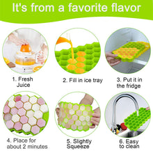 Load image into Gallery viewer, Honeycomb Ice Cube Tray Reusable Silicone Ice Mold Ice cube Maker BPA Free Ice Mould with Removable Lids mould kitchen bar crafting tool supplies
