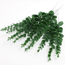 Load image into Gallery viewer, Artificial Eucalyptus Leave Greenery Stems with Frost for Vase Home Party Wedding Decoration Outdoor DIY Flower Wall Decor 15PCS crafting material
