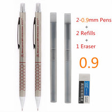 Load image into Gallery viewer, 2PCS/Lot High quality metal mechanical pencil 0.5 0.7 0.9mm refills Office school student writing painting stationery art craft supplies
