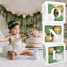 Load image into Gallery viewer, Baby Shower Decoration Boy Girl Transparent Balloon Box Letter Frist 1st Birthday Wedding Party Gender Reveal Baptism Decoration
