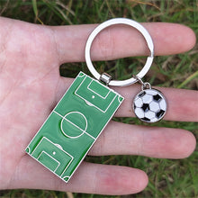 Load image into Gallery viewer, Football Field Keychain Metal Soccer Basketball Pendents Team Fans Sports Souvenir Gifts Man Car Key Holder Accessory futbol worldcup

