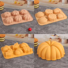 Load image into Gallery viewer, Halloween Pumpkin Mousse Cake Silicone Mold DIY Pinecone Chocolate Candy Pudding Baking Tool Tree Leaf Candle Soap Mould crafting tool mould
