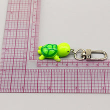 Load image into Gallery viewer, Resin Cute Green Turtle Keychain Key Ring For Women Men Funny Creative Cartoon Simulation Animal Bag Car terranium Accessories tortoise reptile amphibian
