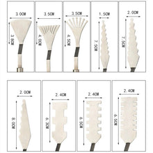 Load image into Gallery viewer, 9 Piece Flower Art Scraper Texture Knife Art Palette Knife Special-shaped Scraper Oil Painting Acrylic Paint Tool for Art Students craft supplies
