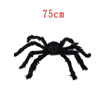 Load image into Gallery viewer, Giant Black Plush Spider Decoration Props Kids Toy Haunted Outdoor Party House Decor Halloween party decor supplies
