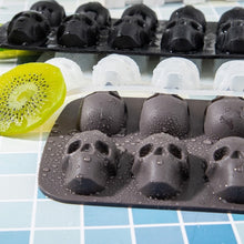 Load image into Gallery viewer, 3D Skull Ice Cube Mold Silicone Tray Maker DIY Whiskey cognac bourbon Cocktail Ball Chocolate Pastry Mould bakery bake resin crafting art supplies business
