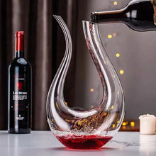 Load image into Gallery viewer, Crystal U-shaped Wine Decanter Gift Box Swan Decanter Creative Wine Separator kitchen barware party supplies craft tool DIY Wine
