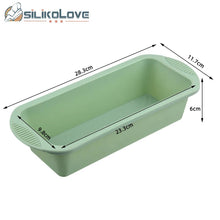 Load image into Gallery viewer, 11 Inch Rectangular Silicone Bread Pan Mold Loaf Toast Bread Pans Long Square Baking Mould Dishes bakeware bananabread DIY crafting supply tool
