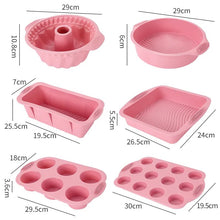 Load image into Gallery viewer, Dark Pink Molds for Baking Silicone Bakeware DIY Cake Mould Muffin Pan Pastry Kitchen Accessories Decorate Tools Crafting supplies bakery business
