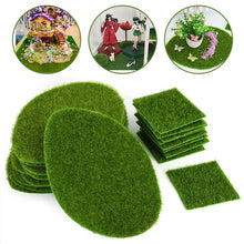 Load image into Gallery viewer, Artificial Grass Mat Carpet Simulation Lawn Turf Miniature Landscape Scene DIY Home Decoration Garden Green Fake Plants astroturf moss crafting material
