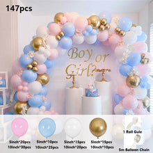 Load image into Gallery viewer, Baby Shower Decorations Garland White Pink Blue Gold Balloon Arch Kit Wedding Birthday Boy Or Girl Gender Reveal Party Balloon
