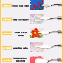 Load image into Gallery viewer, 7 PIECE SET Stainless Steel Oil Painting Knives Artist Crafts Spatula Palette Knife Oil Painting Mixing Knife Scraper Art Tools craft crafting crafty tools
