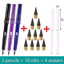 Load image into Gallery viewer, 17pcs/Set Infinity Pencils No Sharpening Eternity Pencils No Ink Kawaii Unlimited Pens Art Supplies School Stationery Eraser artist craft
