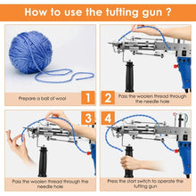 Load image into Gallery viewer, Tufting Gun 2 IN 1 Electric Carpet Machine Can Do Both Cut Pile and Loop Pile Hand Gun Crafting tool supplies rug mat making
