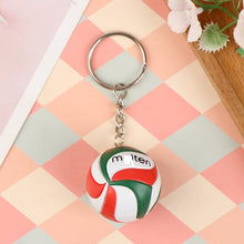 Load image into Gallery viewer, PVC Volleyball Keychain Ornaments Business Gifts Beach Ball Sport bump spike set ace Mintonette wallyball baseline handball volley
