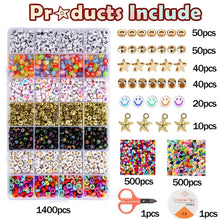 Load image into Gallery viewer, 2400 Pieces Mixed golf Letter Beads Bracelets Making Kit Acrylic Alphabet Beads for Jewelry Making DIY Necklace Accessories 7x4mm friendship kandi
