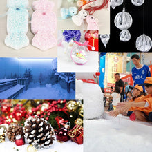 Load image into Gallery viewer, Artificial Snow Powder Frozen Party Snow Queen Christmas Party Decoration Fluffy Snowflakes Winter Decoration crafting material DIY
