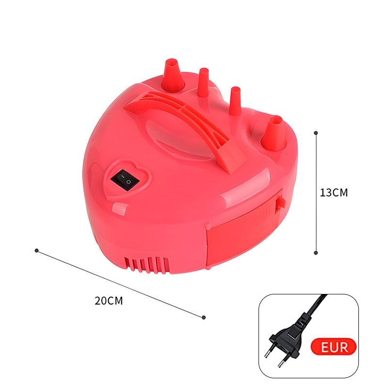 Electric Balloon Air Pump 220V High Power Two Nozzle Blower Portable Inflatable Pump Inflator birthday holiday Wedding Party