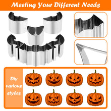 Load image into Gallery viewer, Pumpkin Carving Kit Spoon Cutter Hammer Stainless Steel Carving Mould Tool Home Gadget Kitchen Accessories 13 pieces jackolantern
