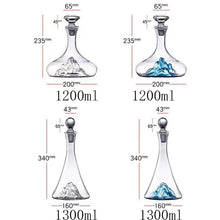 Load image into Gallery viewer, 1300ml Hand Blown Iceberg Decanter Creative Luxury Lead Free Crystal Glasses Red Wine Whiskey Brandy Vodka Bottle party supplies DIY craft tool
