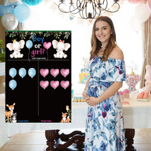 Load image into Gallery viewer, Boy or Girl Gender Reveal Voting Game Poster Board with Stickers Baby Gender Reveal Party Decoration Baby Shower Supplies
