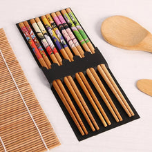 Load image into Gallery viewer, 13 Piece Set DIY Bamboo Sushi Roll Maker Set Rice Making Kits Cooking Tools Chopsticks Spoon Blade Curtain nigiri maki seaweed toro tuna salmon japanese
